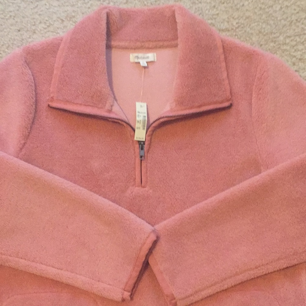 Madewell Pink Sherpa Pullover